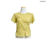 (3color) フラワー シャーリング ショートスリーブ Tシャツ