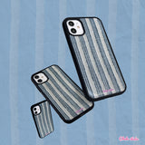 Stripe Denim Phone case (epoxy bumper)