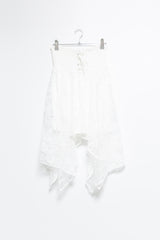 lace unbal eyelet tube top(2colors)