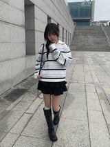 Vans ストライプカラーオーバーフィットニット