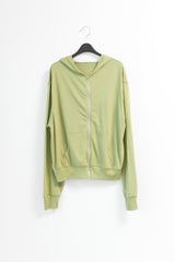 mild ルーズ フード付きジップアップ(4colors)