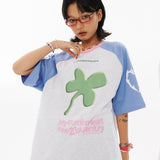 Clover Overfit Raglan T-shirt [Light Grey]