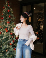 [BELLIDE MADE] Cookie, stripe finger hole T-shirt