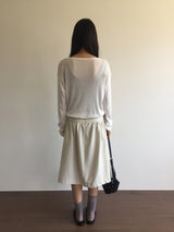 Bone Silk V Cardigan (2color)