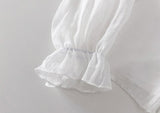 Poen puff string frilled blouse