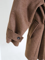 Belted Balmacan Single Alpaca Half Coat (Wool Coat/Winter Coat)