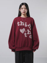 Checker Heart Overfit Sweatshirt