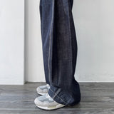 Linear Stitch Wide Denim