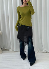 YELLOW STITCH BOOTS CUT DENIM