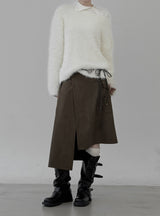 Alpaca Boat Neck Long Sleeve Knit