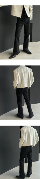 [PREMIUM] Crush glitter tweed jacket(2color)
