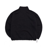 HUKE Logo Black Half zip-up MTM