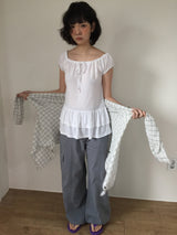 Muslin check summer shirt (2color)