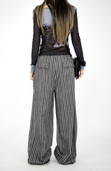 pleats stripe banding pants(3color)