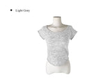 Cosy U-Neck Layered Cap Sleeve Wool Short Sleeve Knit