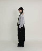 Kuro banding snap pocket wide fit washed pants