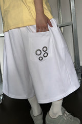Bruni Eyelet Stud Bermuda Shorts 3color