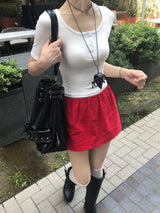 Natural Days Linen Mini Skirt