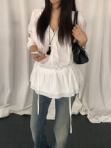 Seruni Ribbon Button Sleeve Blouse