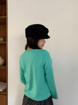 ヒップン ラウンド クロップ ロングスリーブ Tシャツ