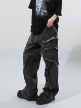 (UNISEX) トルネードデッキワイドデニムパンツ