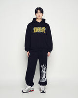 25FW ダブルレイヤーロゴフーディー ブラック