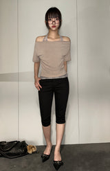 Shy Black Capri Jeans