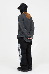 Rhode in Black Washed Long Sleeve T-Shirt