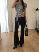 Summer slim bootcut slacks