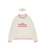 MELLOW EMBROIDER LINE KNIT TOP (Navy)