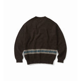 Kidmohair v-neck knit / Brown