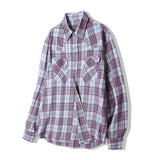 03s plaid western shirt purple