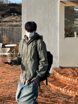 Plaid Check Hooded Shirt (2 Colors)