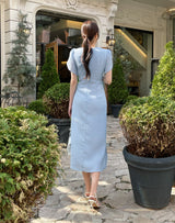 26SS★ Nadine Seersucker Tulip Wrap One Piece