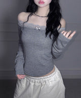 Knit Lace Off Tee (4colors)