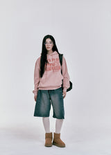 VINTAGE LETTERING CRAPHIC HOODIE B24FT03
