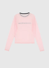 プリントメッシュTシャツ_ピンク