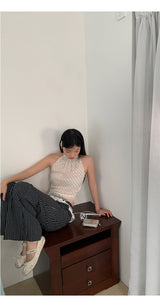 high striped wide slacks