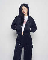 25FW WOMAN ベルベットストレートパンツ ブラック
