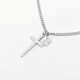 a men's cross necklace_CLEF CROSS NO.4 NEC