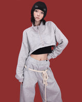 ハイネック スーパークロップ ジップアップ (2color)
