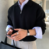 スラッグベラハッチハーフジップアップカラニット