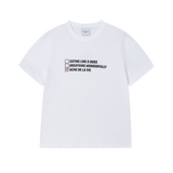 25SS チェックリストウーマン半袖Tシャツ ホワイト