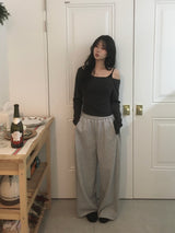 Fur zip-up set