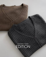 MADE. アービー Vネック ニット カーディガン