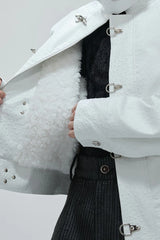 Ostrich Leather Lined Puffer Jacket