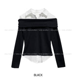 Geek off shirt layered long sleeves