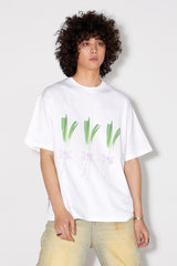シンプル＆ファンプリントサマーピュアコットンルーズショートスリーブTシャツ