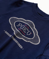 Lace Applique Sweatshirt - Navy