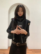 Ever Dumble High-Neck Two-Buckle Mustang Vest